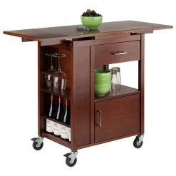 Gregory Walnut Kitchen Cart by Winsome Wood -BENCH Online Store walnut winsome wood kitchen carts 94643 fa 1000