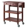 Jonathan Walnut Kitchen Cart with Drop Leaf by Winsome Wood -BENCH Online Store walnut winsome wood kitchen carts 94734 64 1000