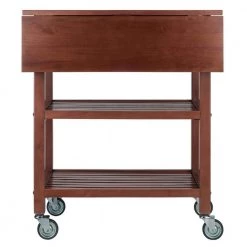Jonathan Walnut Kitchen Cart with Drop Leaf by Winsome Wood -BENCH Online Store walnut winsome wood kitchen carts 94734 66 1000