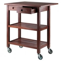 Jonathan Walnut Kitchen Cart with Drop Leaf by Winsome Wood -BENCH Online Store walnut winsome wood kitchen carts 94734 77 1000