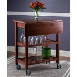 Jonathan Walnut Kitchen Cart with Drop Leaf by Winsome Wood -BENCH Online Store walnut winsome wood kitchen carts 94734 c3 1000