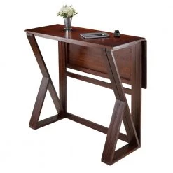 Harrington Walnut Drop Leaf High Table by Winsome Wood -BENCH Online Store walnut winsome wood kitchen dining tables 94139 1f 1000