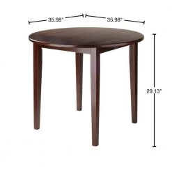 Clayton 36 in. Walnut Round Drop Leaf Table by Winsome Wood -BENCH Online Store walnut winsome wood kitchen dining tables 94436 40 1000