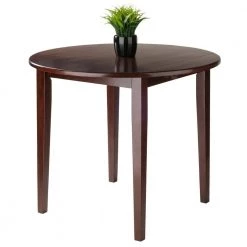 Clayton 36 in. Walnut Round Drop Leaf Table by Winsome Wood -BENCH Online Store walnut winsome wood kitchen dining tables 94436 76 1000