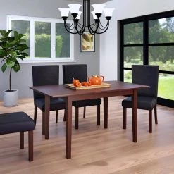 Darren 57 in. Rectangle Walnut Wood (Seats 4) by Winsome Wood -BENCH Online Store walnut winsome wood kitchen dining tables 94457 31 1000