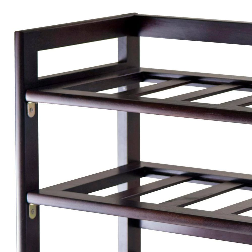 Silvi 30-Bottle Walnut Floor Wine Rack by Winsome Wood 7 Silvi 30-Bottle Walnut Floor Wine Rack by Winsome Wood - Image 5