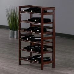 Silvi 30-Bottle Walnut Floor Wine Rack by Winsome Wood 13 Silvi 30-Bottle Walnut Floor Wine Rack by Winsome Wood -BENCH Online Store walnut winsome wood wine racks 94622 31 1000