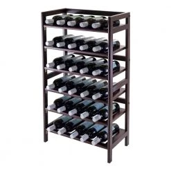 Silvi 30-Bottle Walnut Floor Wine Rack by Winsome Wood 11 Silvi 30-Bottle Walnut Floor Wine Rack by Winsome Wood -BENCH Online Store walnut winsome wood wine racks 94622 4f 1000