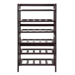 Silvi 30-Bottle Walnut Floor Wine Rack by Winsome Wood