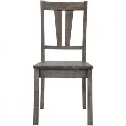 Bramble Hill 6-Piece Weathered Gray Dining Set with Expandable Table, 4-Wood-Seat Side Chairs and Faux-Leather Bench by Hanover -BENCH Online Store weathered gray hanover dining room sets hdr006 6wd wg 76 1000