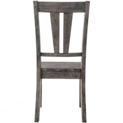 Bramble Hill 6-Piece Weathered Gray Dining Set with Expandable Table, 4-Wood-Seat Side Chairs and Faux-Leather Bench by Hanover -BENCH Online Store weathered gray hanover dining room sets hdr006 6wd wg 77 1000