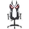 Black, White and Red Faux Leather Gaming Chair with Adjustable Gas Lift Seating, Lumbar and Neck Support by Hanover 1 Black, White and Red Faux Leather Gaming Chair with Adjustable Gas Lift Seating, Lumbar and Neck Support by Hanover -BENCH Online Store white black red hanover gaming chairs hgc0111 64 1000