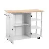 Latest Design Elegant White Kitchen Cart, Melamine board top with MDF frame in White +Natural by Whatseaso -BENCH Online Store white natural whatseaso kitchen islands l k110501160 64 1000