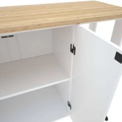 Wood Kitchen Islands with Large Trolley Cart with Large Cabinet, Towel Rack by Whatseaso 15 Wood Kitchen Islands with Large Trolley Cart with Large Cabinet, Towel Rack by Whatseaso -BENCH Online Store white natural whatseaso kitchen islands l k110501764 fa 1000