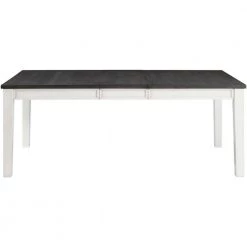 Willow Way 5-Piece White/Weathered Gray Dining Set with Rectangle Table and 4-Wood Side Chairs by Hanover -BENCH Online Store white weathered gray hanover dining room sets hdr009 5pc wh 1d 1000