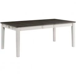 Willow Way 5-Piece White/Weathered Gray Dining Set with Rectangle Table and 4-Wood Side Chairs by Hanover -BENCH Online Store white weathered gray hanover dining room sets hdr009 5pc wh 44 1000