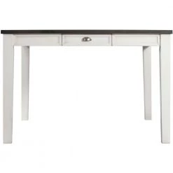 Willow Way 5-Piece White/Weathered Gray Dining Set with Rectangle Table and 4-Wood Side Chairs by Hanover -BENCH Online Store white weathered gray hanover dining room sets hdr009 5pc wh 66 1000