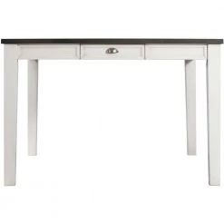 Willow Way 5-Piece White/Weathered Gray Dining Set with Rectangle Table and 4-Wood Side Chairs by Hanover -BENCH Online Store white weathered gray hanover dining room sets hdr009 5pc wh 76 1000