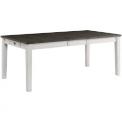 Willow Way 5-Piece White/Weathered Gray Dining Set with Rectangle Table and 4-Wood Side Chairs by Hanover -BENCH Online Store white weathered gray hanover dining room sets hdr009 5pc wh a0 1000