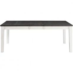 Willow Way 5-Piece White/Weathered Gray Dining Set with Rectangle Table and 4-Wood Side Chairs by Hanover -BENCH Online Store white weathered gray hanover dining room sets hdr009 5pc wh fa 1000