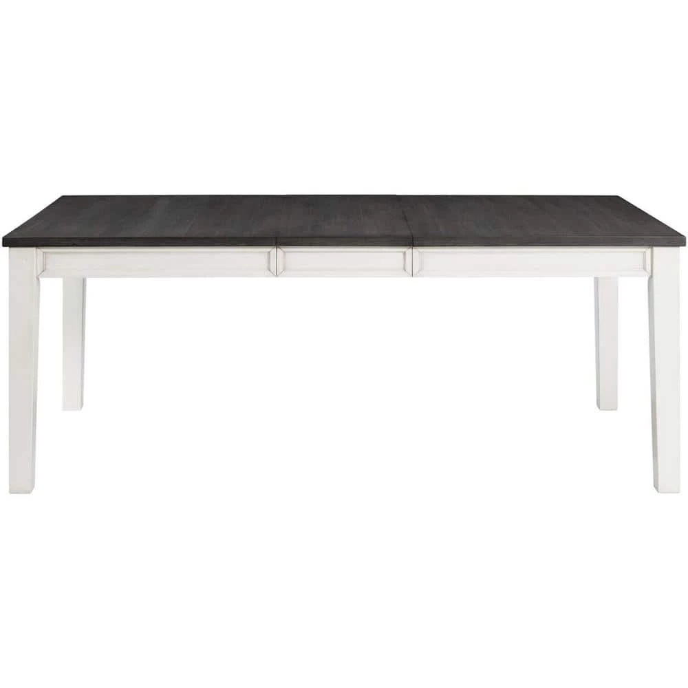 Willow Way 7-Piece White/Weathered Gray Dining Set with Rectangle Table and 6-Wood Side Chairs by Hanover 6 Willow Way 7-Piece White/Weathered Gray Dining Set with Rectangle Table and 6-Wood Side Chairs by Hanover - Image 4