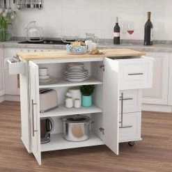 White Wooden Kitchen Island by Whatseaso -BENCH Online Store white whatseaso kitchen islands l k110498613 c3 1000