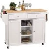 Contemporary Style Wooden Kitchen Island In White by Whatseaso