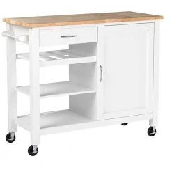 White Wood Kitchen Island by Whatseaso