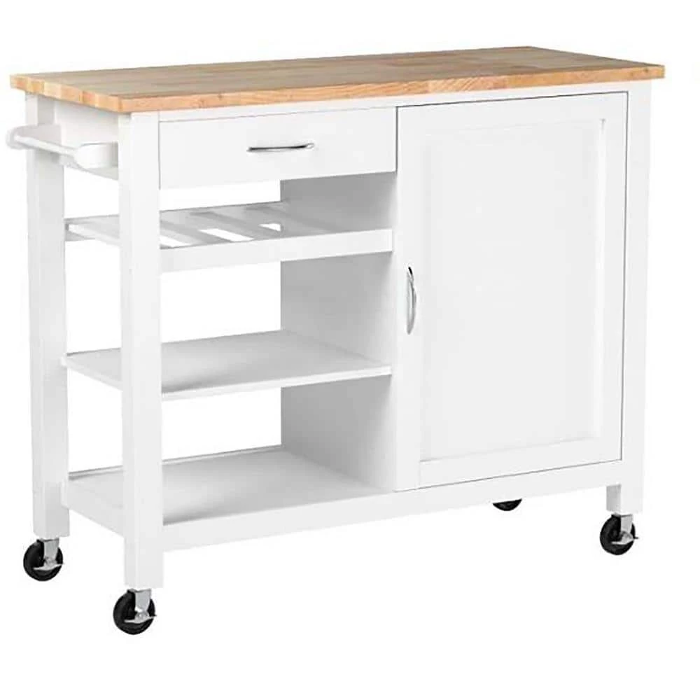 White Wood Kitchen Island by Whatseaso 3 White Wood Kitchen Island by Whatseaso