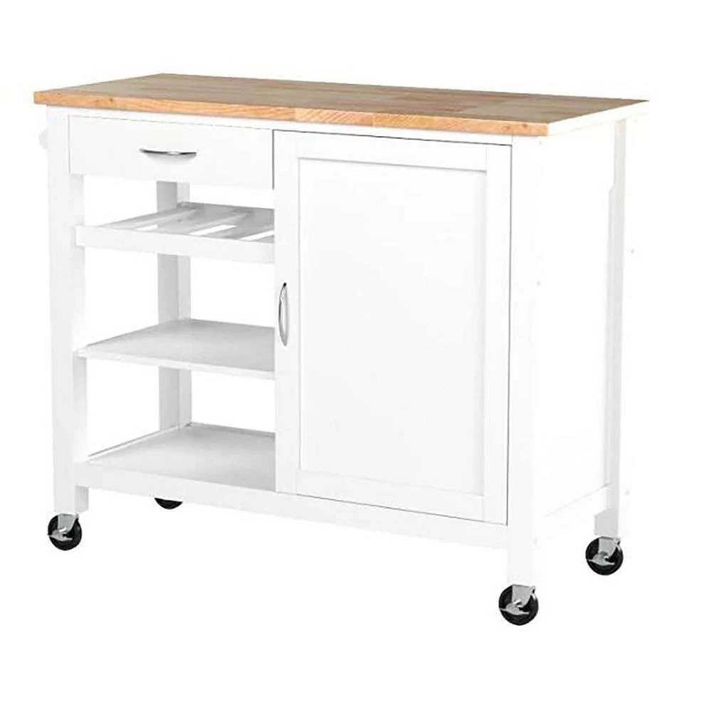 White Wood Kitchen Island by Whatseaso 5 White Wood Kitchen Island by Whatseaso - Image 3