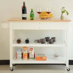MDF Kitchen Island in White by Whatseaso -BENCH Online Store white whatseaso kitchen islands l ki110498460 4f 1000