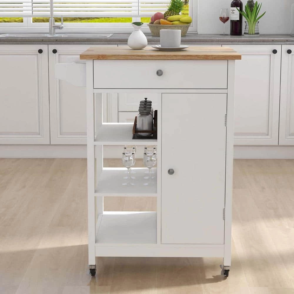 White MDF Kitchen Island by Whatseaso 4 White MDF Kitchen Island by Whatseaso - Image 2