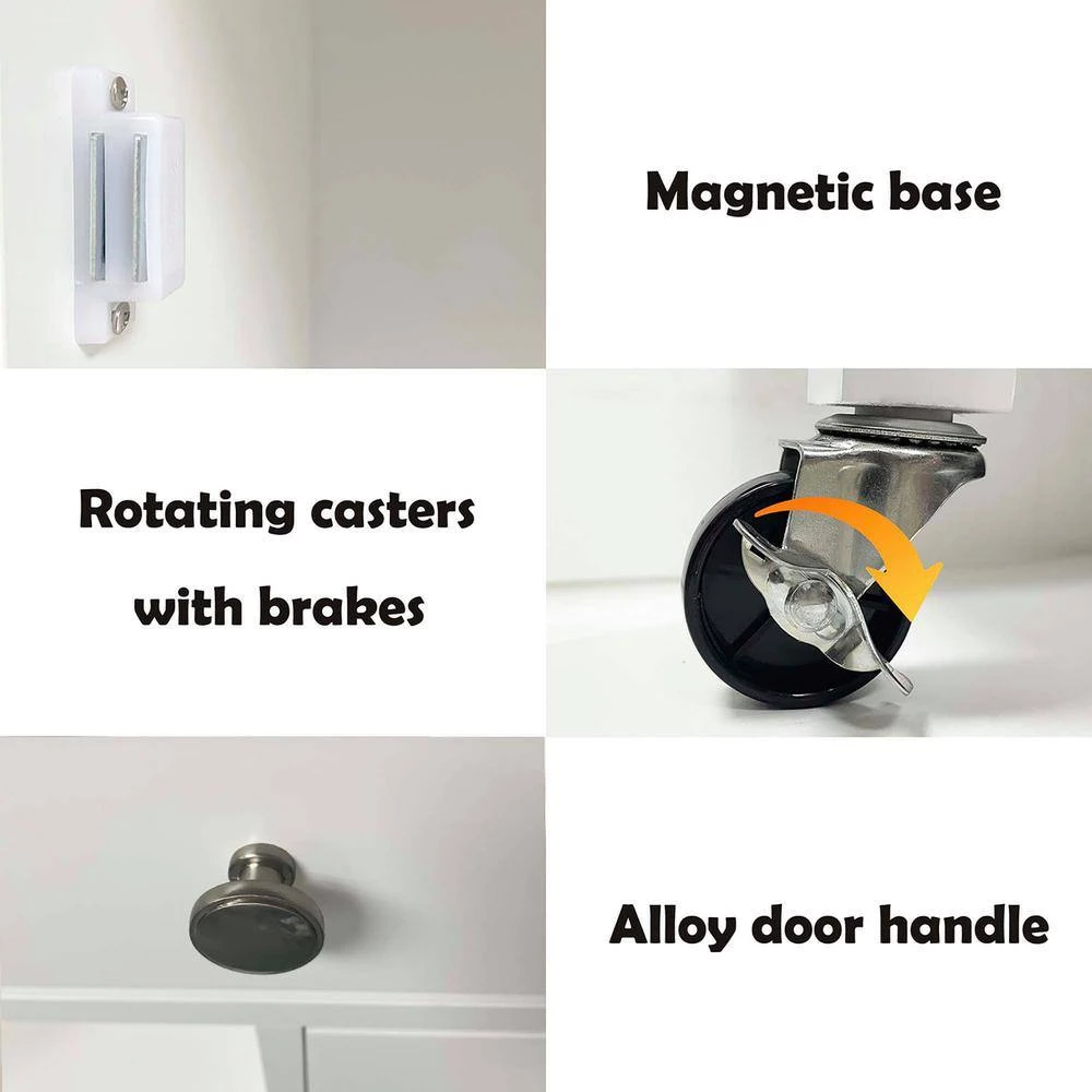 White MDF Kitchen Island by Whatseaso 5 White MDF Kitchen Island by Whatseaso - Image 3