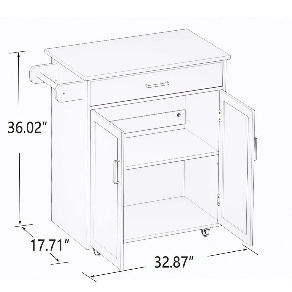White MDF Kitchen Island by Whatseaso 7 White MDF Kitchen Island by Whatseaso - Image 5