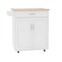 White MDF Kitchen Island by Whatseaso