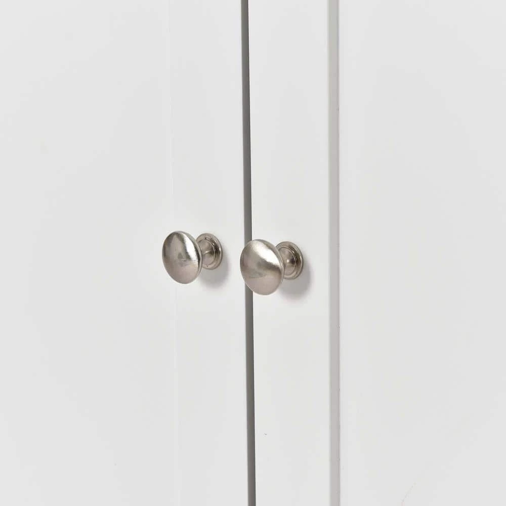 52.76 in. White Kitchen Island with Solid Wood Top and Locking Wheels by Whatseaso 6 52.76 in. White Kitchen Island with Solid Wood Top and Locking Wheels by Whatseaso - Image 4