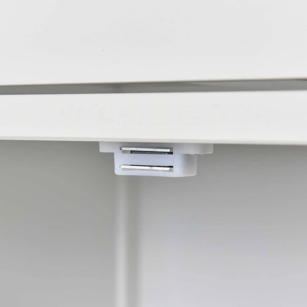 54.3 in. Spice Rack Towel Rack White Kitchen Island with Solid Wood Top and Locking Wheels 4-Door Cabinet and 2-Drawers by Whatseaso 4 54.3 in. Spice Rack Towel Rack White Kitchen Island with Solid Wood Top and Locking Wheels 4-Door Cabinet and 2-Drawers by Whatseaso - Image 2